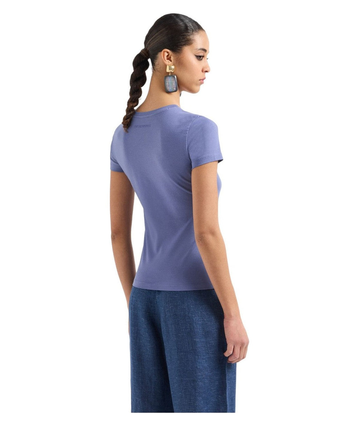 T-shirt ASV in Jersey Organico con Maxi Stampa Aquila-T-shirt-Emporio Armani-Vittorio Citro Boutique
