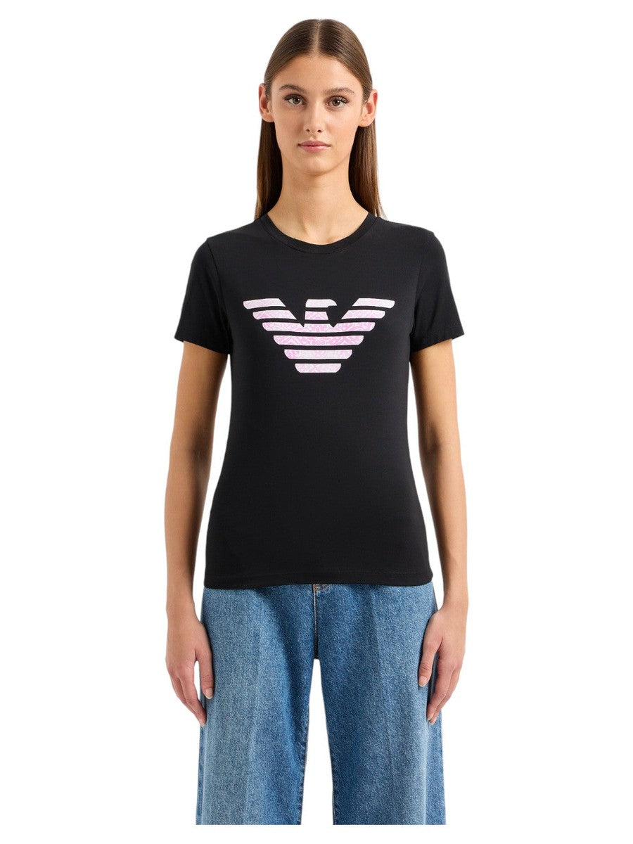 T-shirt ASV in Jersey Organico con Maxi Stampa Aquila-T-shirt-Emporio Armani-Vittorio Citro Boutique