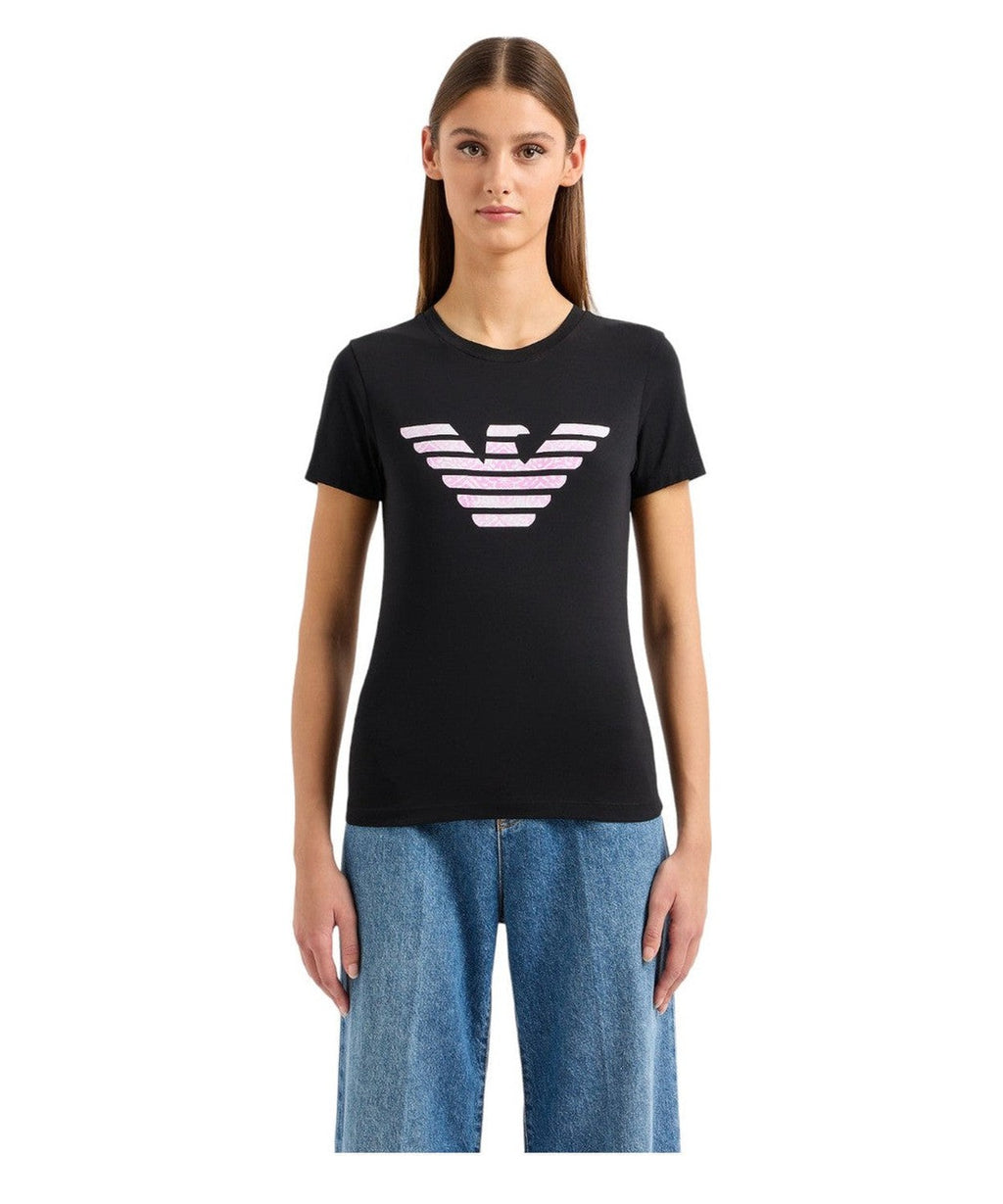 T-shirt ASV in Jersey Organico con Maxi Stampa Aquila-T-shirt-Emporio Armani-Vittorio Citro Boutique