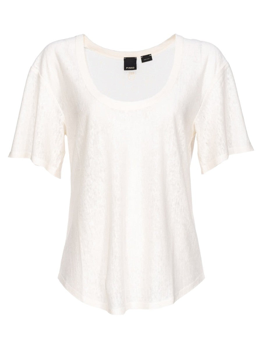 T-shirt Trolls in Lino Fiammato-Top-Pinko-Vittorio Citro Boutique