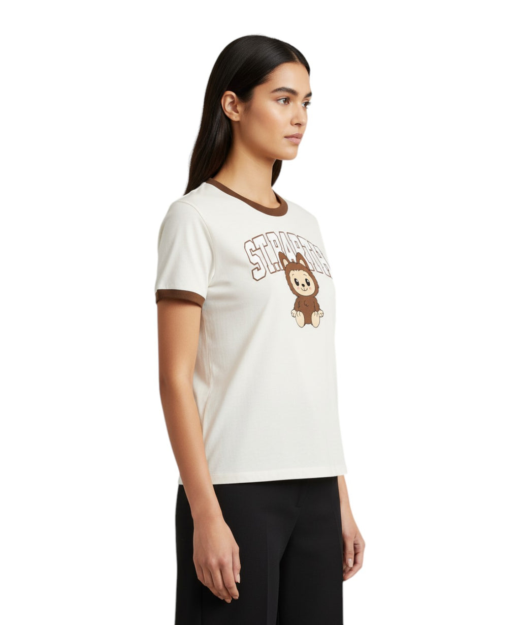 T-shirt Emilie MC2 Saint Barth avec impression Labubu