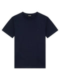 T-shirt Regular in Jersey Blu Inchiostro con Logo D Ricamato-Dondup-T-shirt-Vittorio Citro Boutique