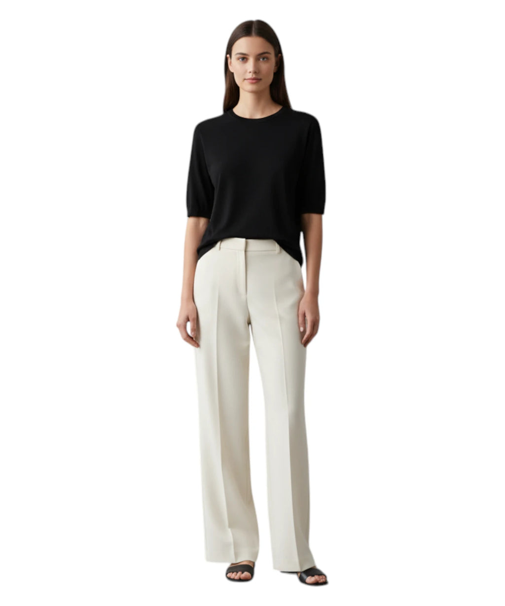Pull en viscose stretch MM Max Mara Mirto avec manches 3/4
