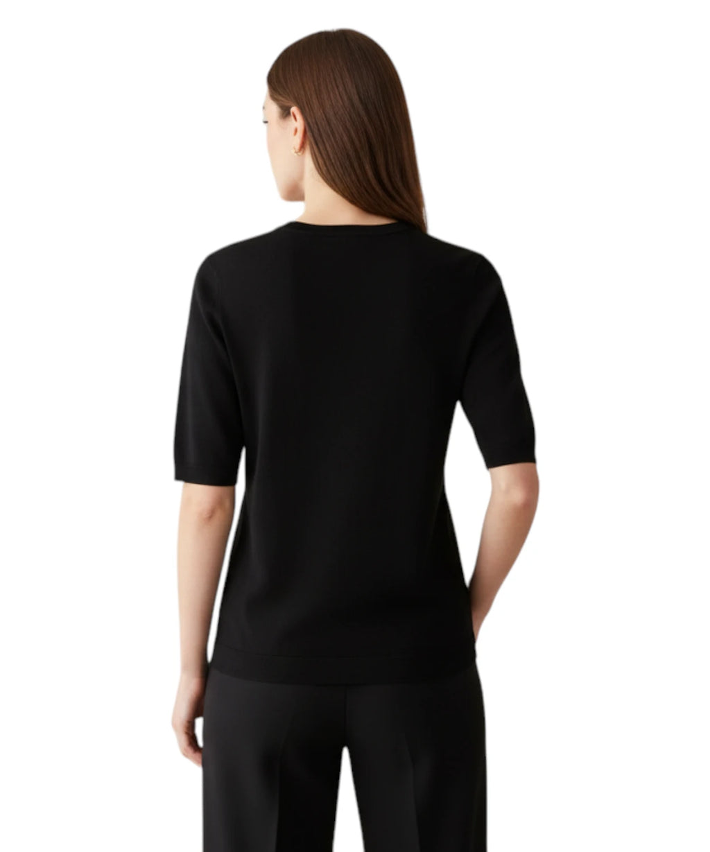 Pull en viscose stretch MM Max Mara Mirto avec manches 3/4