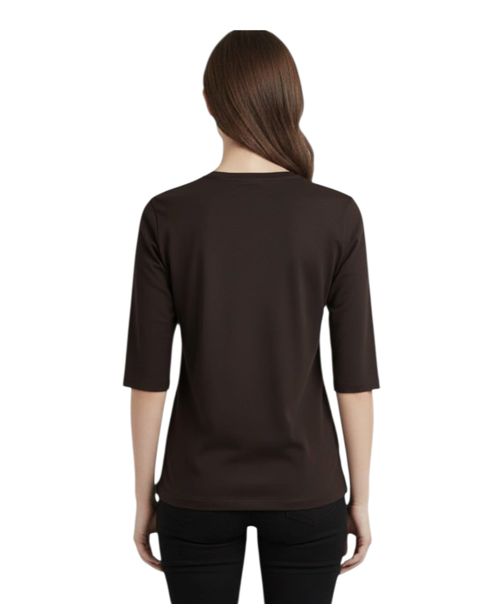 Pull en viscose stretch MIRTO avec manches 3/4