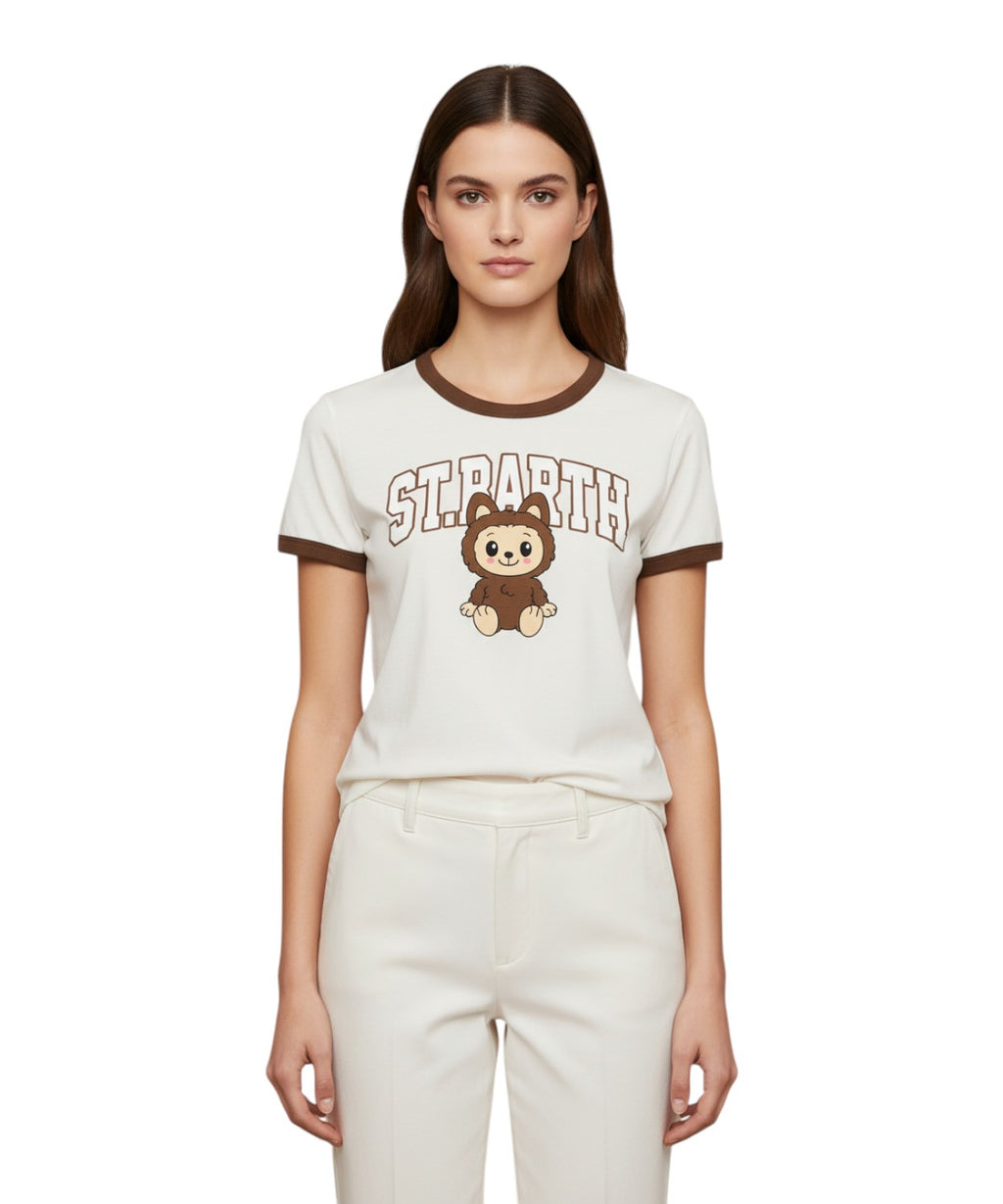 T-shirt Emilie MC2 Saint Barth avec impression Labubu