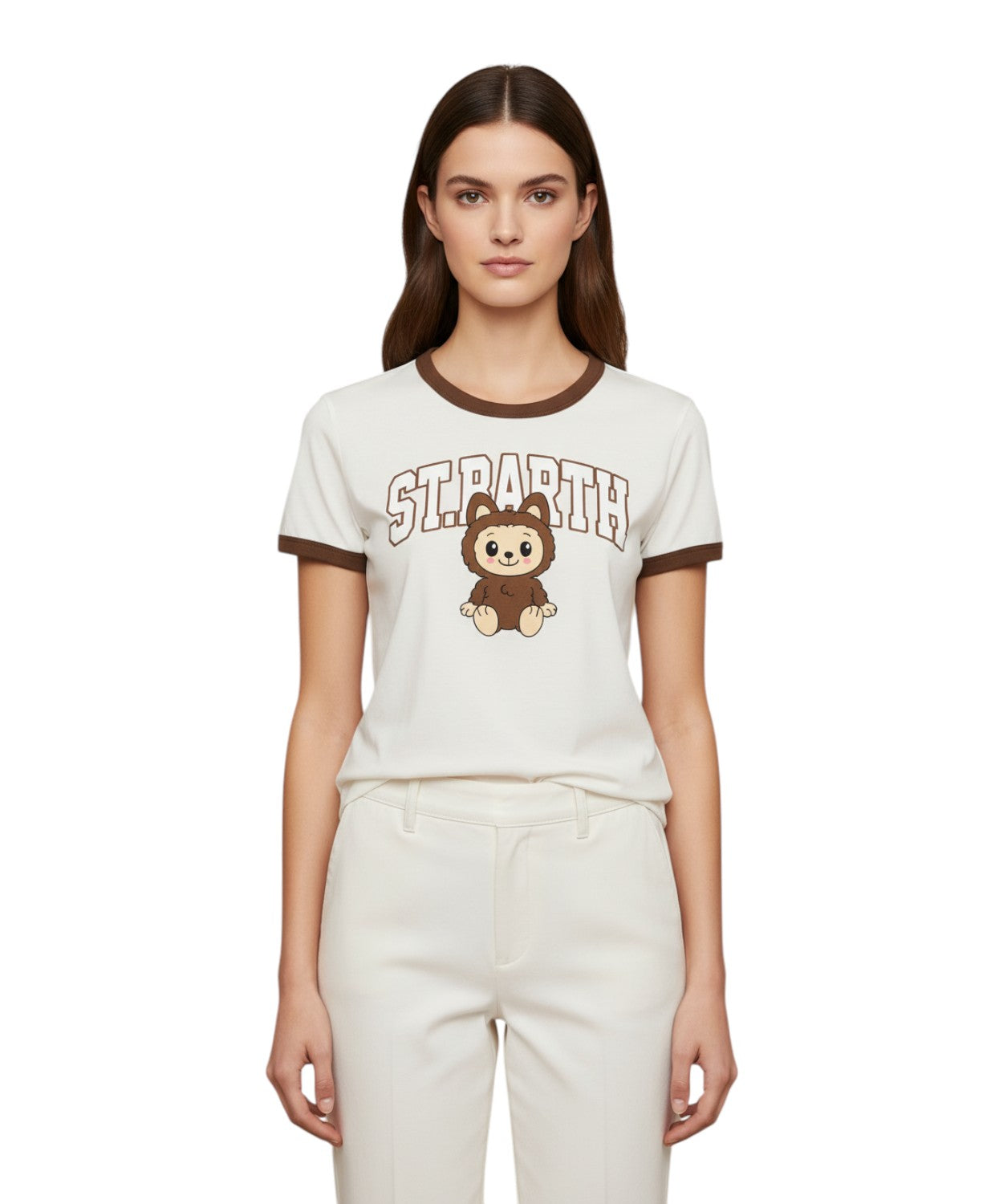 T-shirt Emilie MC2 Saint Barth avec impression Labubu