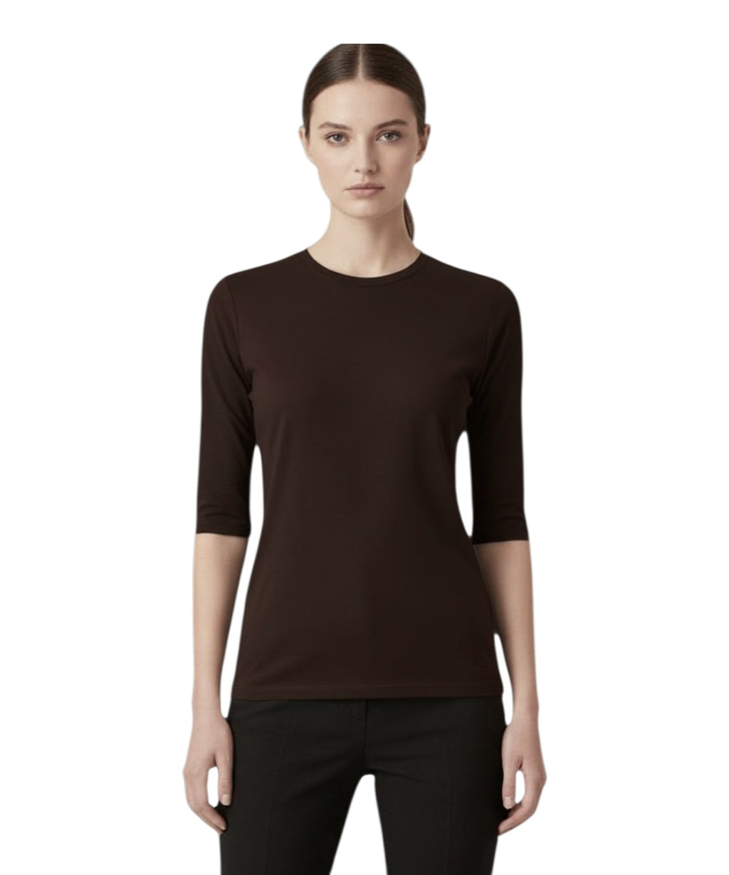 Pull en viscose stretch MIRTO avec manches 3/4