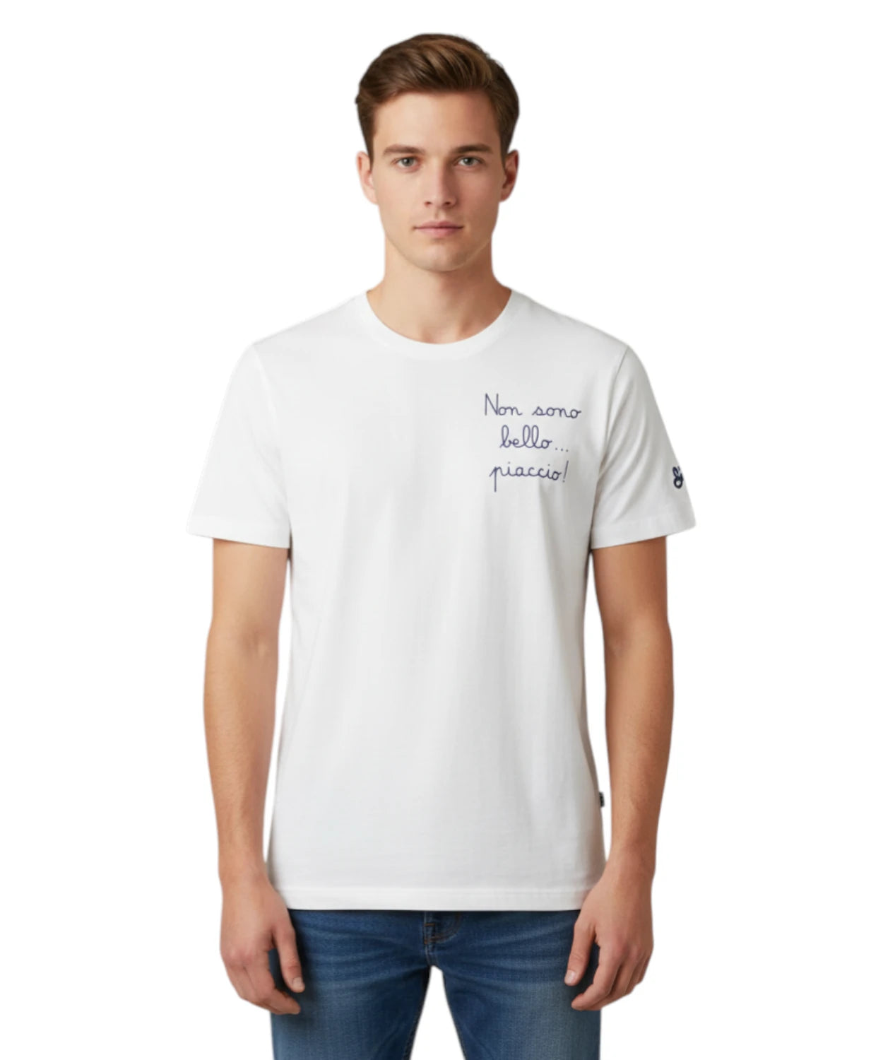 T-Shirt Uomo Portofino con Ricamo Saint Barth