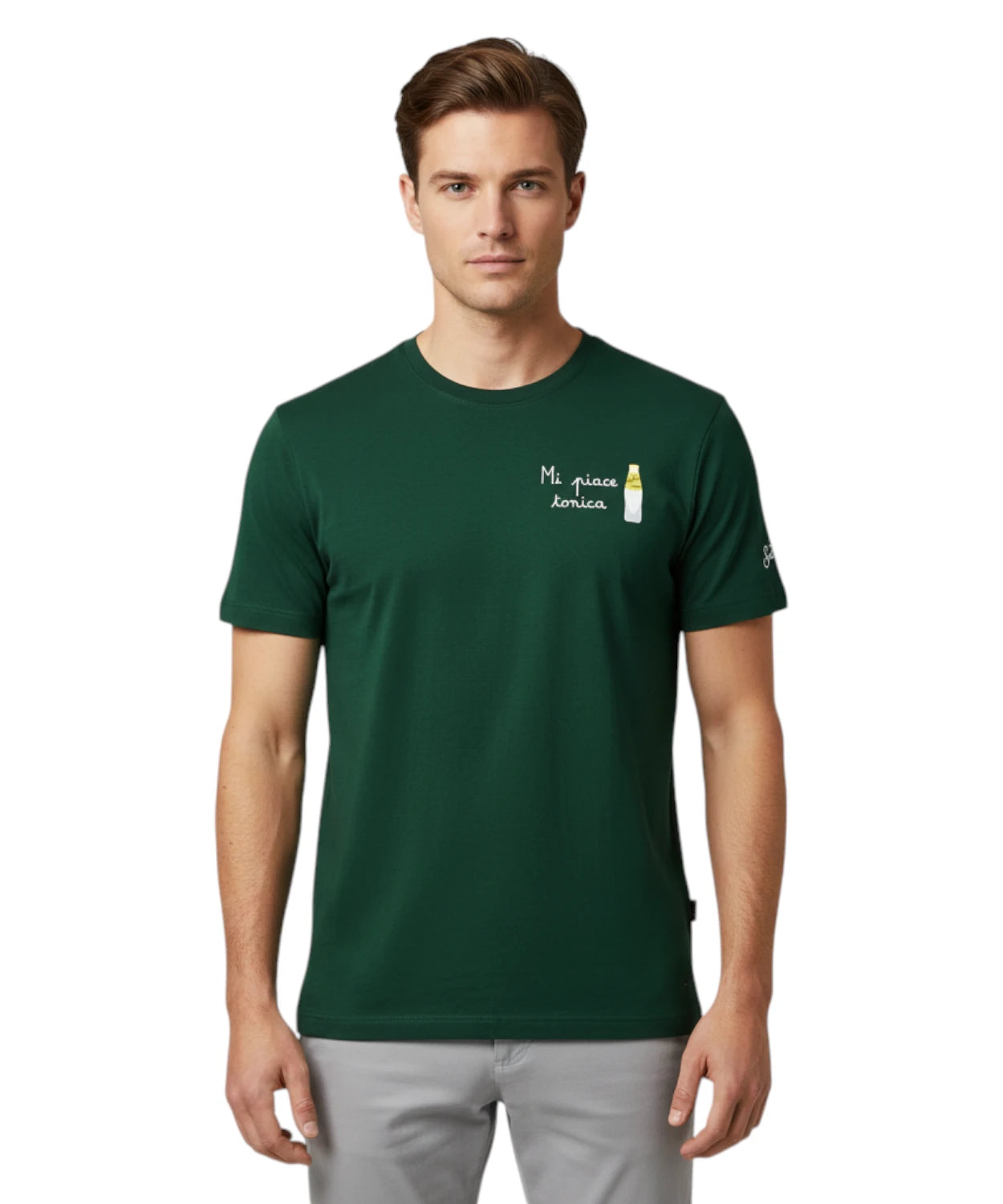 T-Shirt Uomo Portofino con Ricamo Tonica MC2 Saint Barth