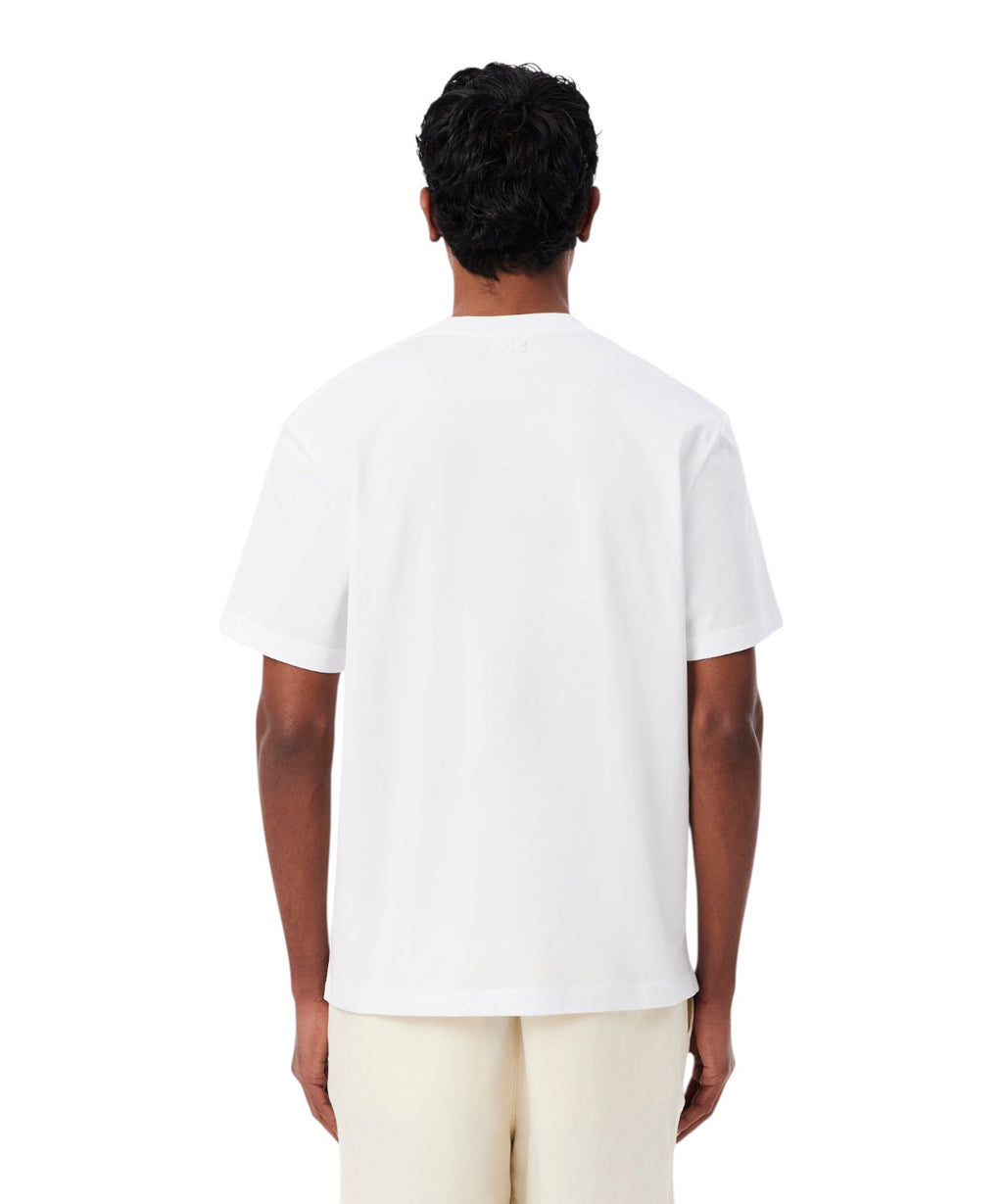 T-shirt en coton biologique Lacoste avec crocodile brodé