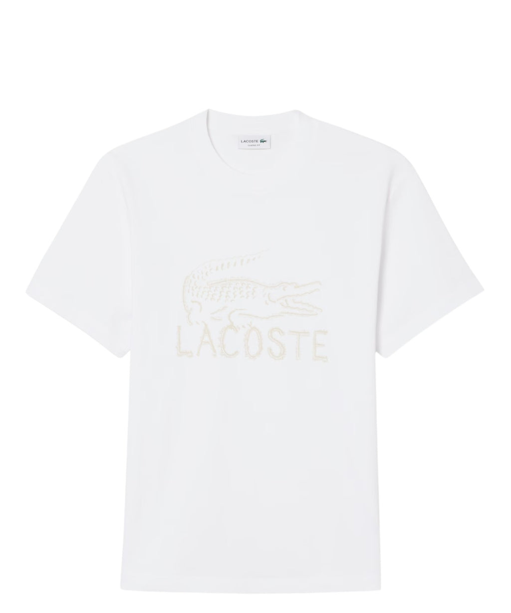 T-shirt en coton biologique Lacoste avec crocodile brodé