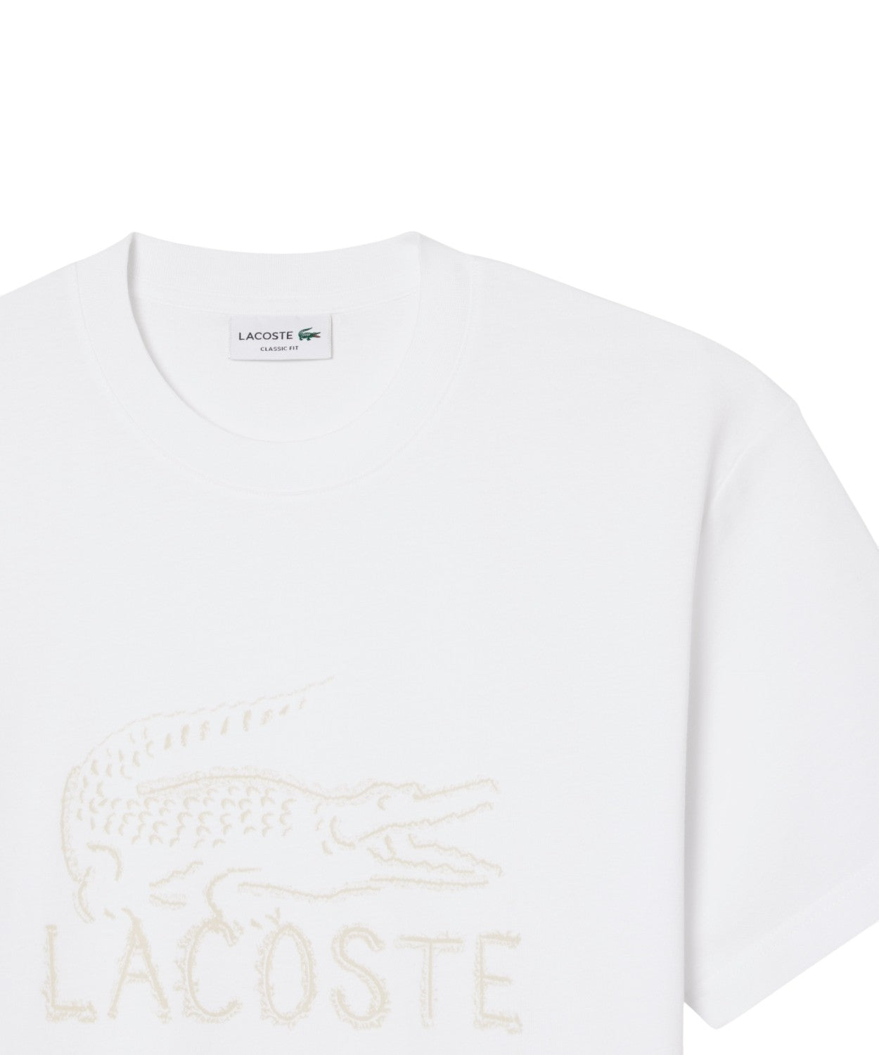T-shirt en coton biologique Lacoste avec crocodile brodé