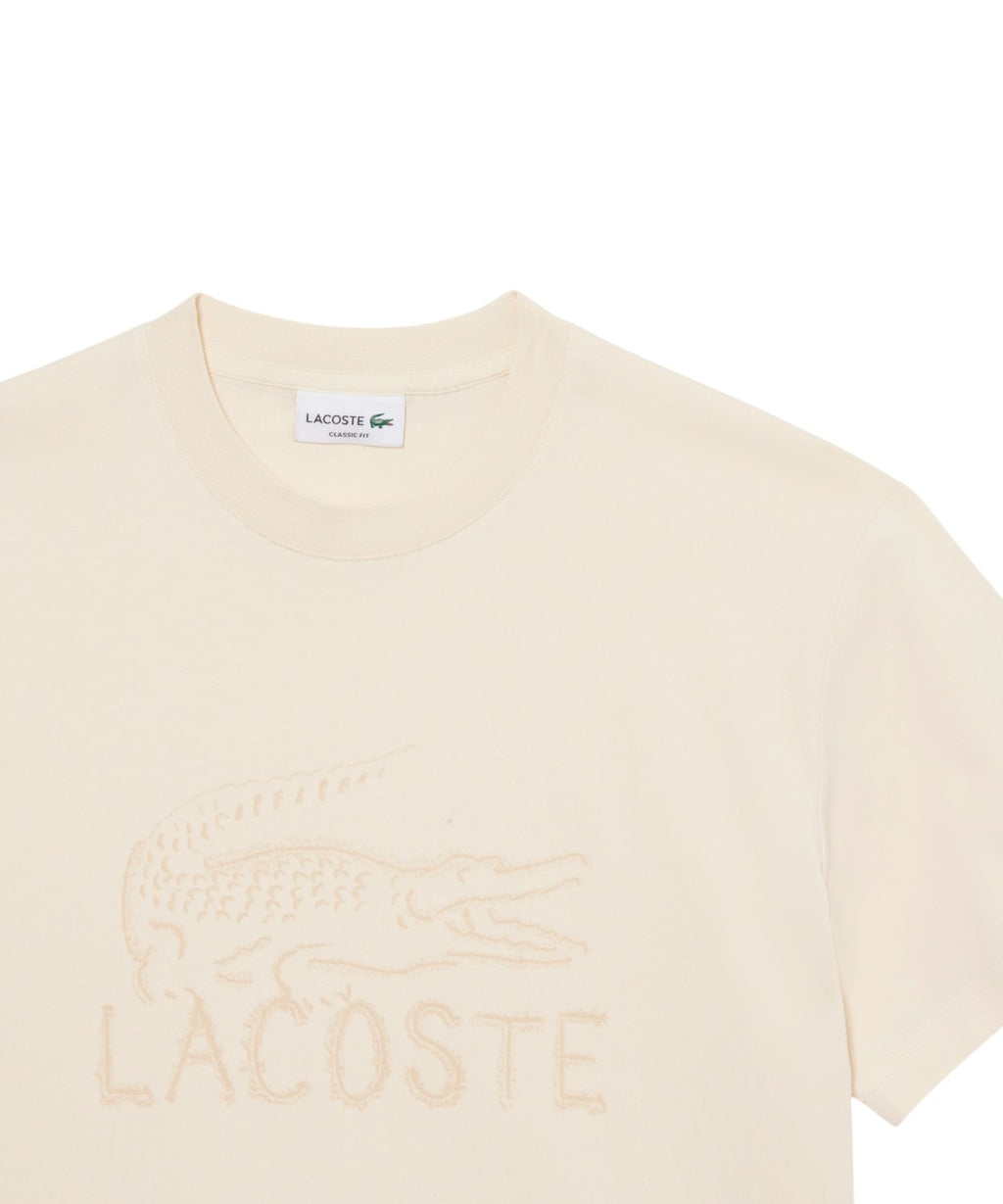 T-shirt en coton biologique Lacoste avec crocodile brodé
