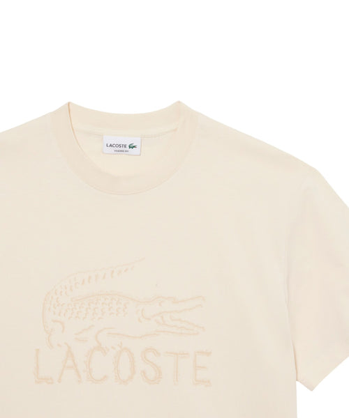 T-shirt en coton biologique Lacoste avec crocodile brodé