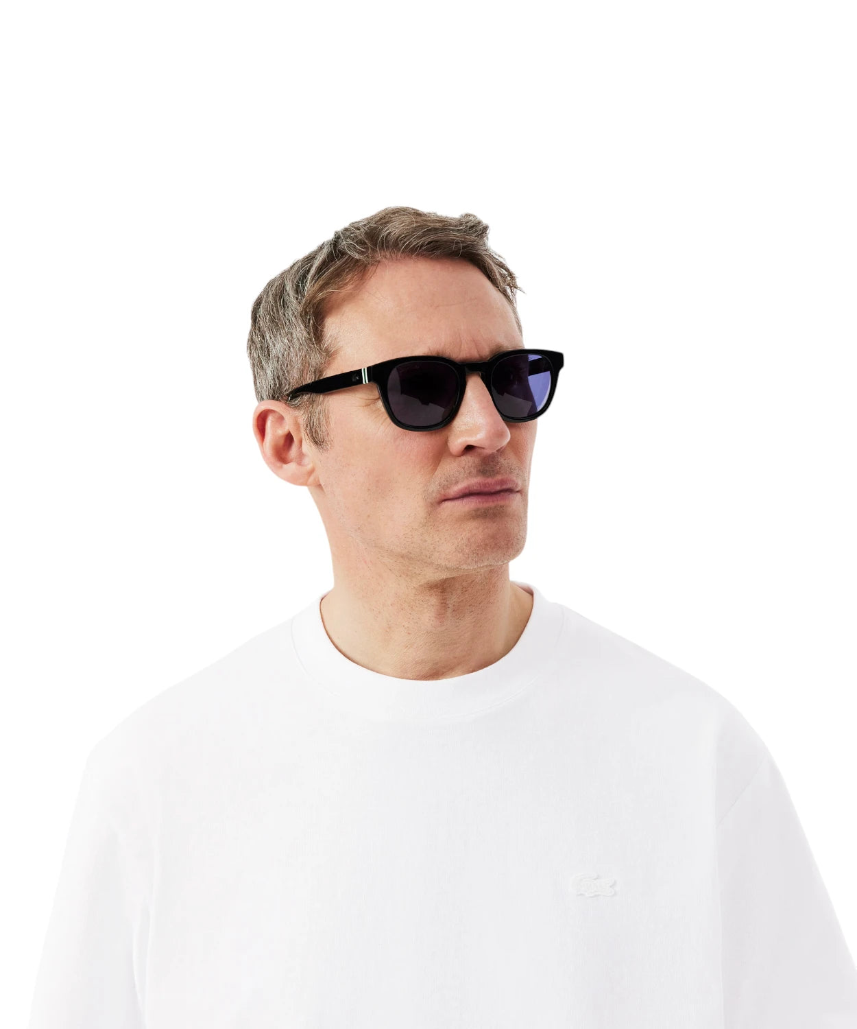 T-shirt Lacoste coupe décontractée en coton avec imprimé tennis