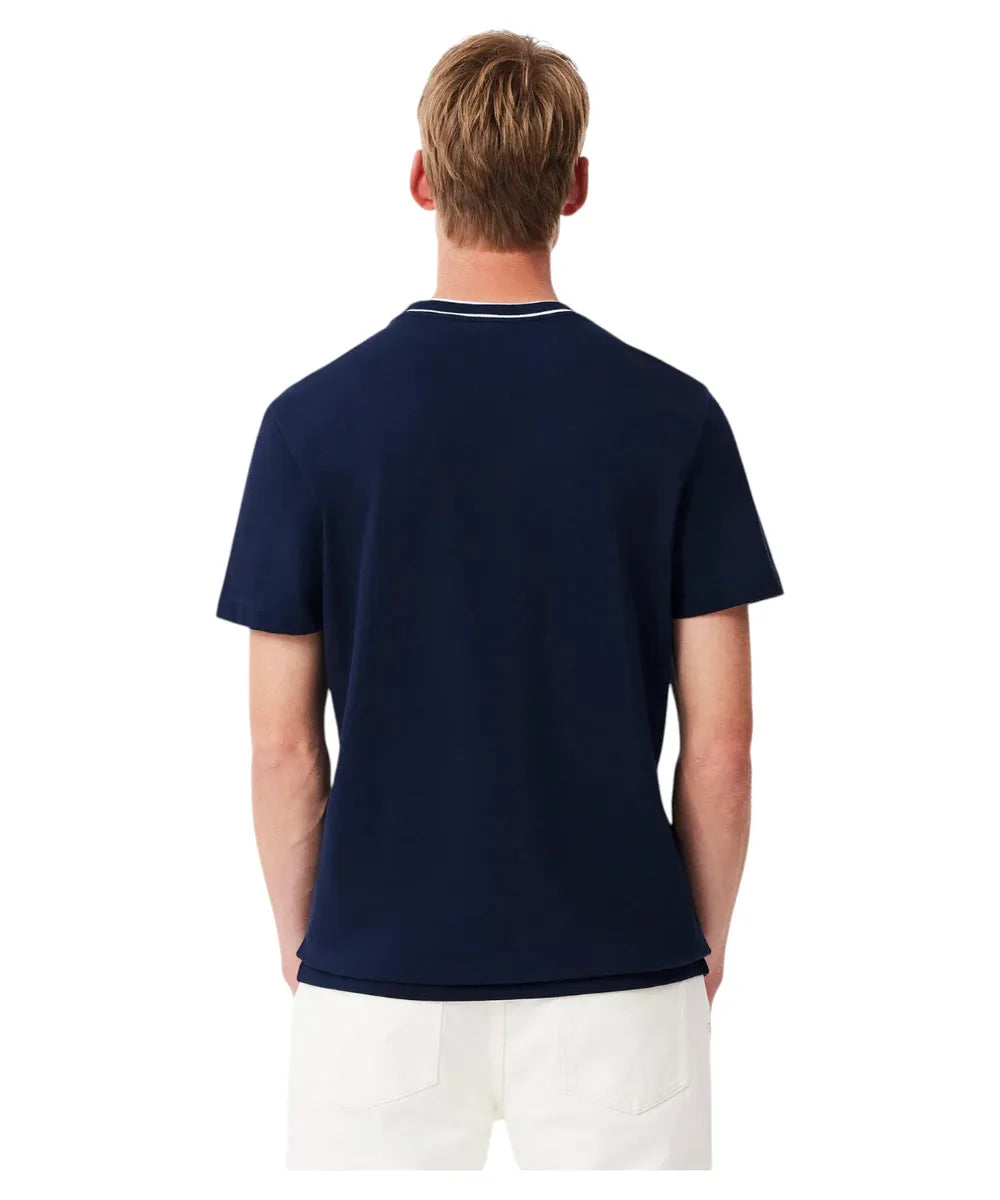 T-shirt Bianca in Piqué Elasticizzato-T-shirt-LACOSTE-Vittorio Citro Boutique