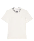 T-shirt Lacoste Piqué elasticizzato con colletto a righe