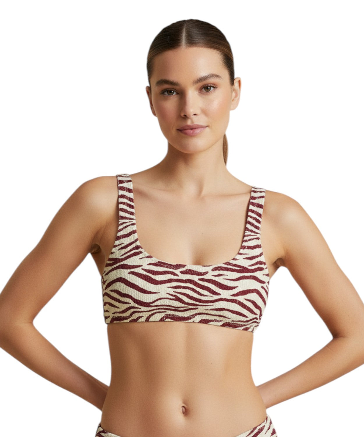 Top bikini femme crinkle Naima bralette Mc2 Saint Barth