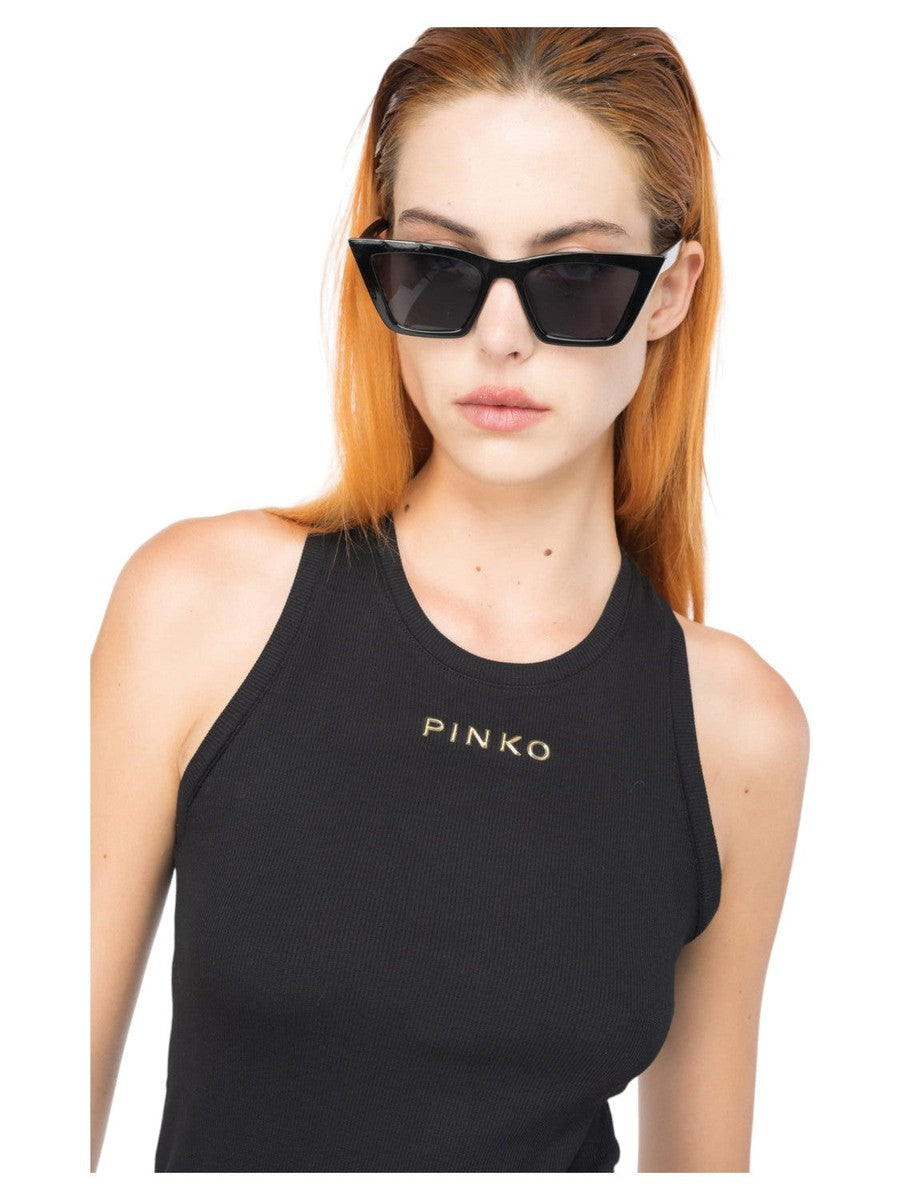Canottiera a costine Distinto-Pinko-Top-Vittorio Citro Boutique