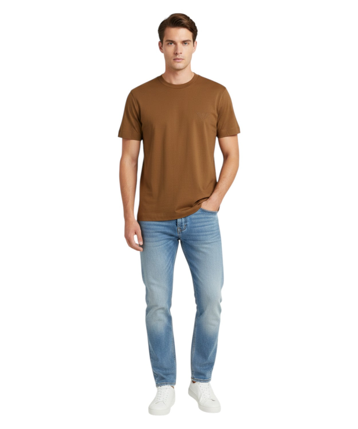 T-shirt Slim Fit Emporio Armani avec logo en relief