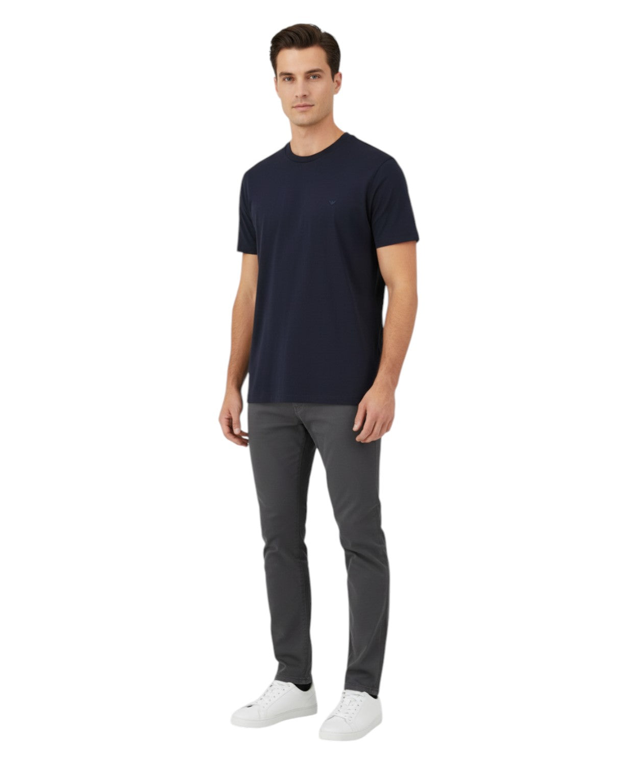 T-shirt Uomo Emporio Armani in Misto Modal con Eagle