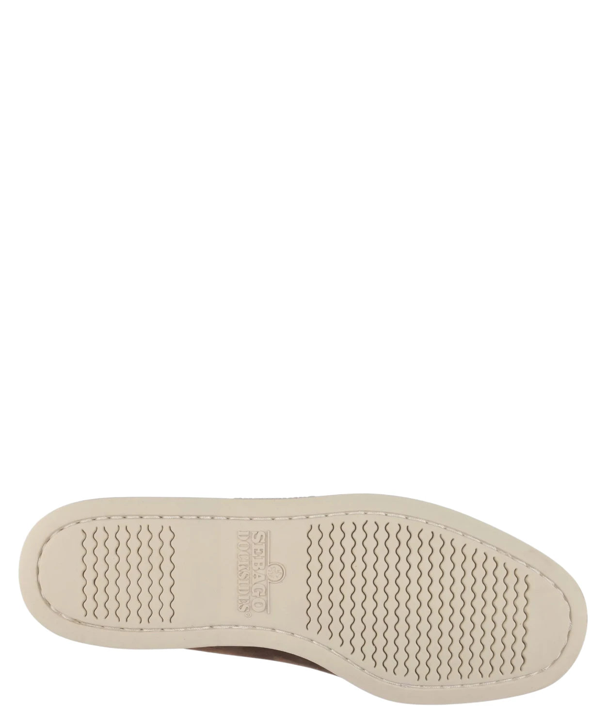 Sebago Docksides Portland Mocassini Barca Uomo in Nabuk Brown DK-Yellow Gold