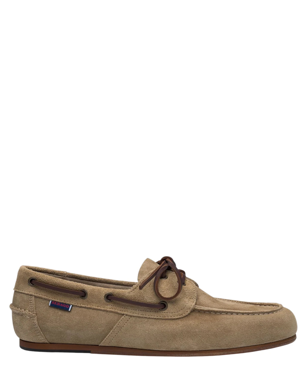 Sebago Owen Chaussures bateau homme en daim beige Taffy