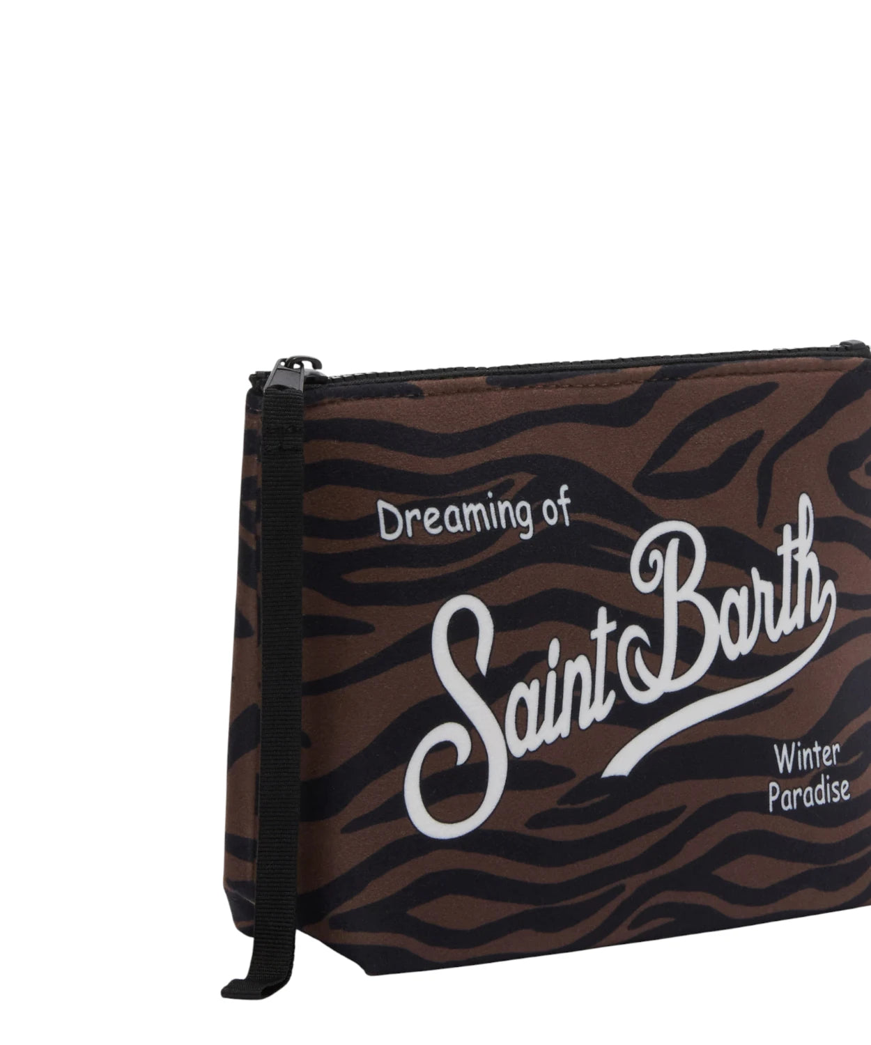 Pochette Aline effetto lana con stampa zebrata – passante da polso-Mc2 Saint Barth-Pochette-Vittorio Citro Boutique