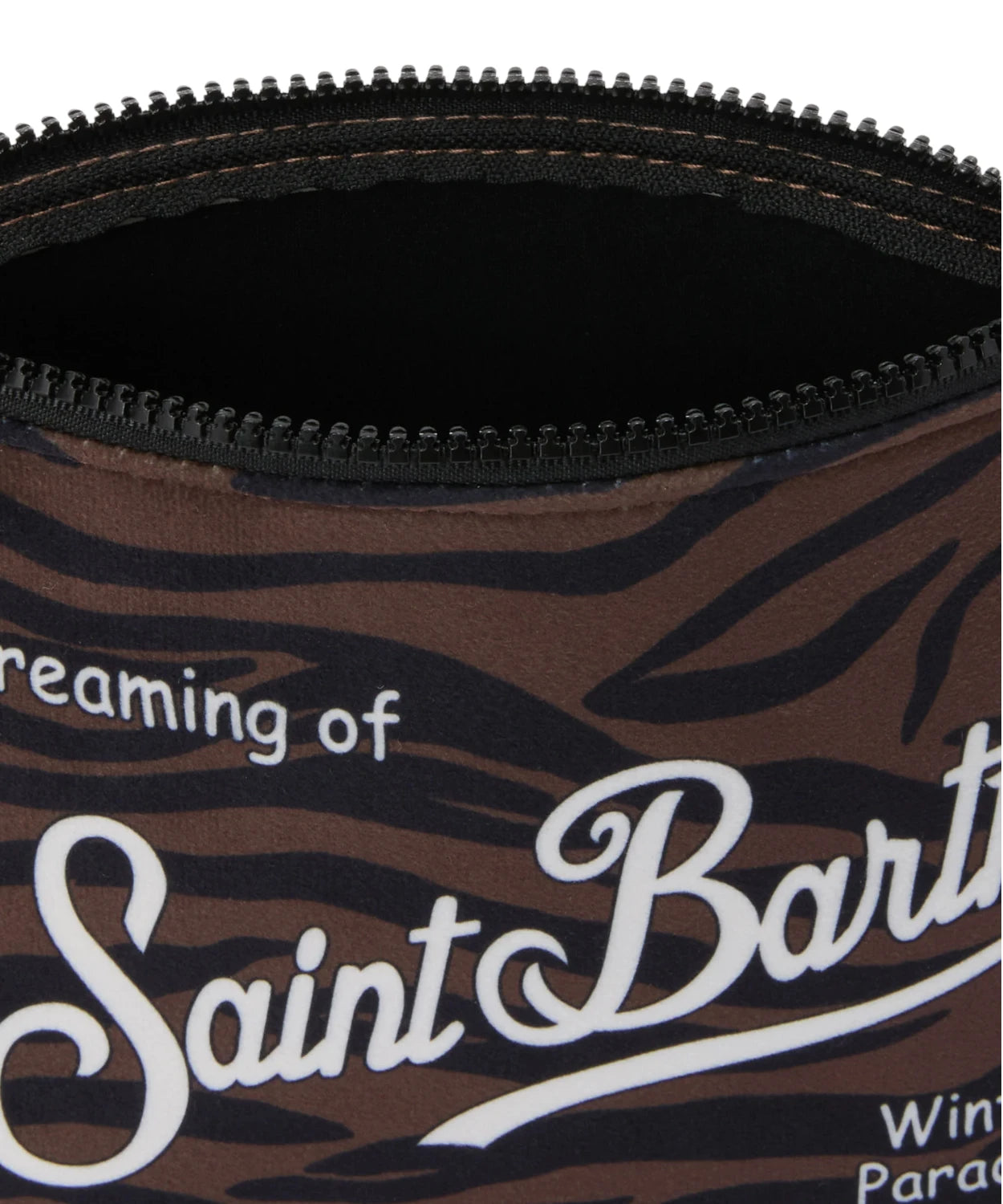 Pochette Aline effetto lana con stampa zebrata – passante da polso-Mc2 Saint Barth-Pochette-Vittorio Citro Boutique