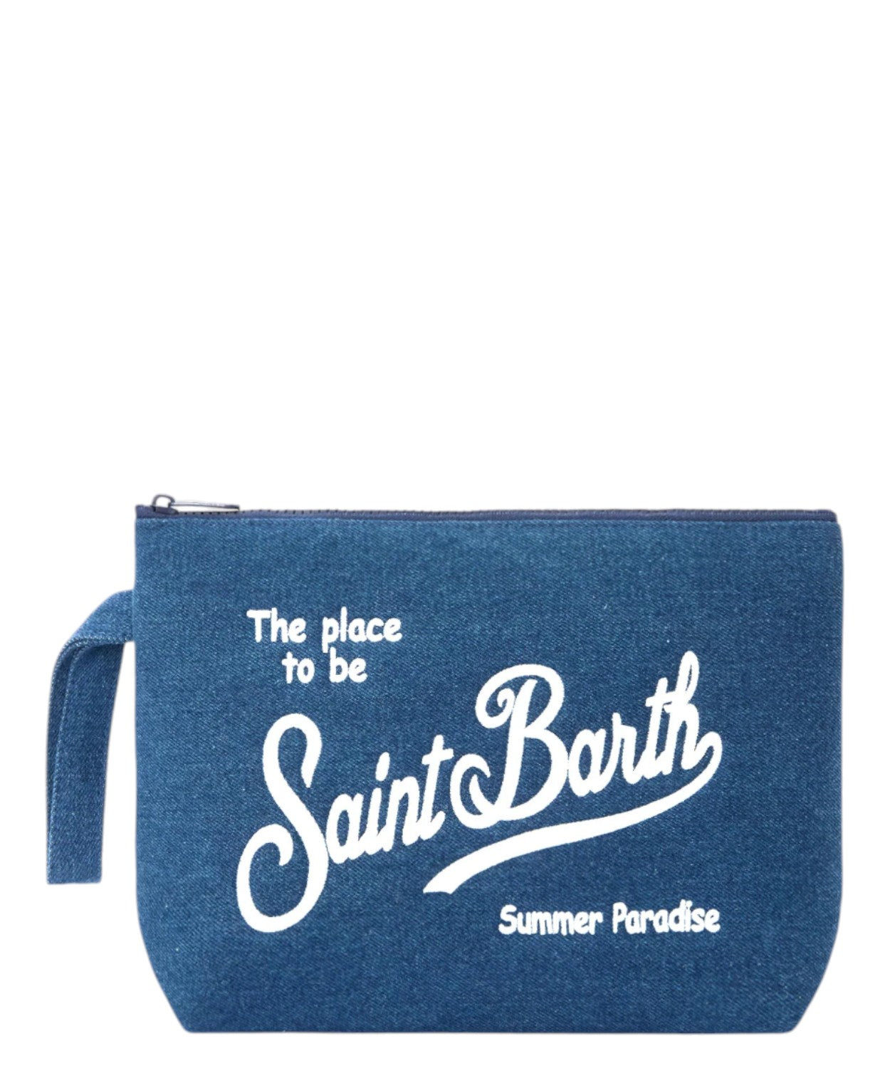Pochette Aline MC2 Saint Barth en denim avec logo
