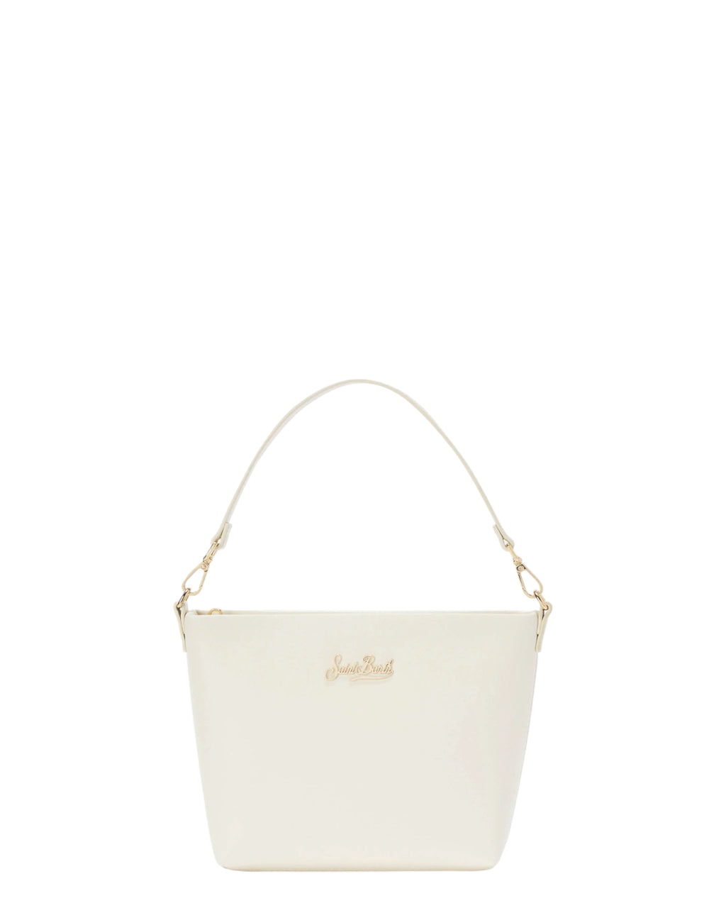Sac à épaule MC2 Saint Barth Aline en cuir blanc