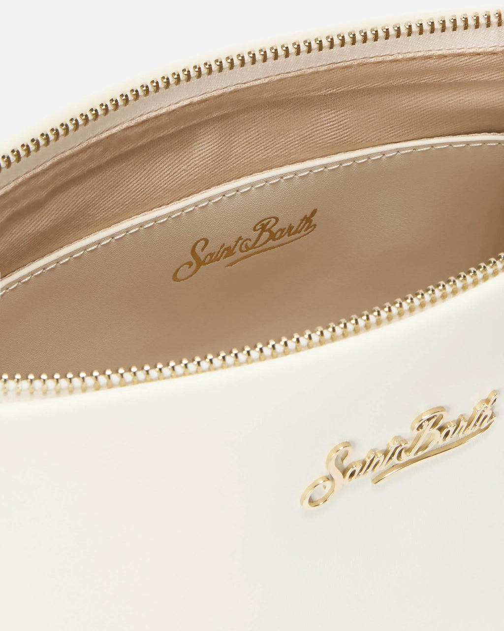 Sac à épaule MC2 Saint Barth Aline en cuir blanc