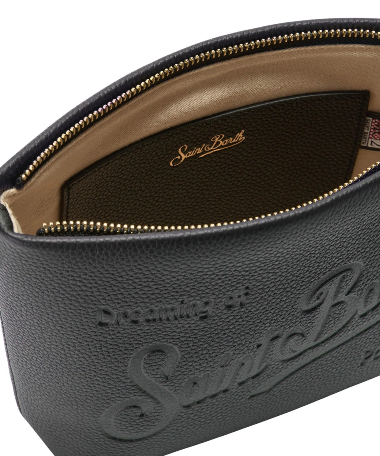 Aline Bag in pelle martellata nera – borsa a spalla con doppia tracolla-Mc2 Saint Barth-Borse a spalla-Vittorio Citro Boutique