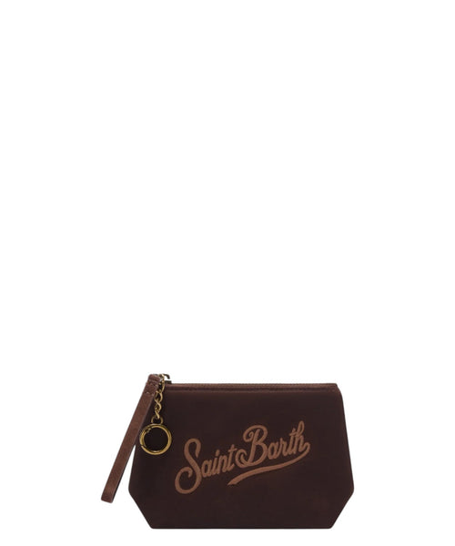 Pochette Aline Mini en velours côtelé avec logo