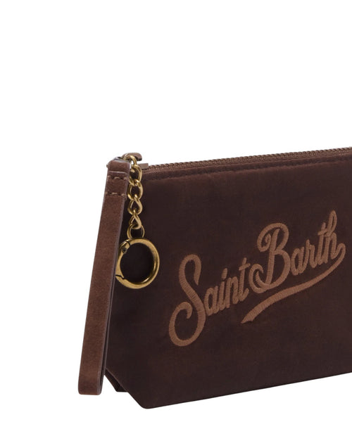 Pochette Aline Mini en velours côtelé avec logo