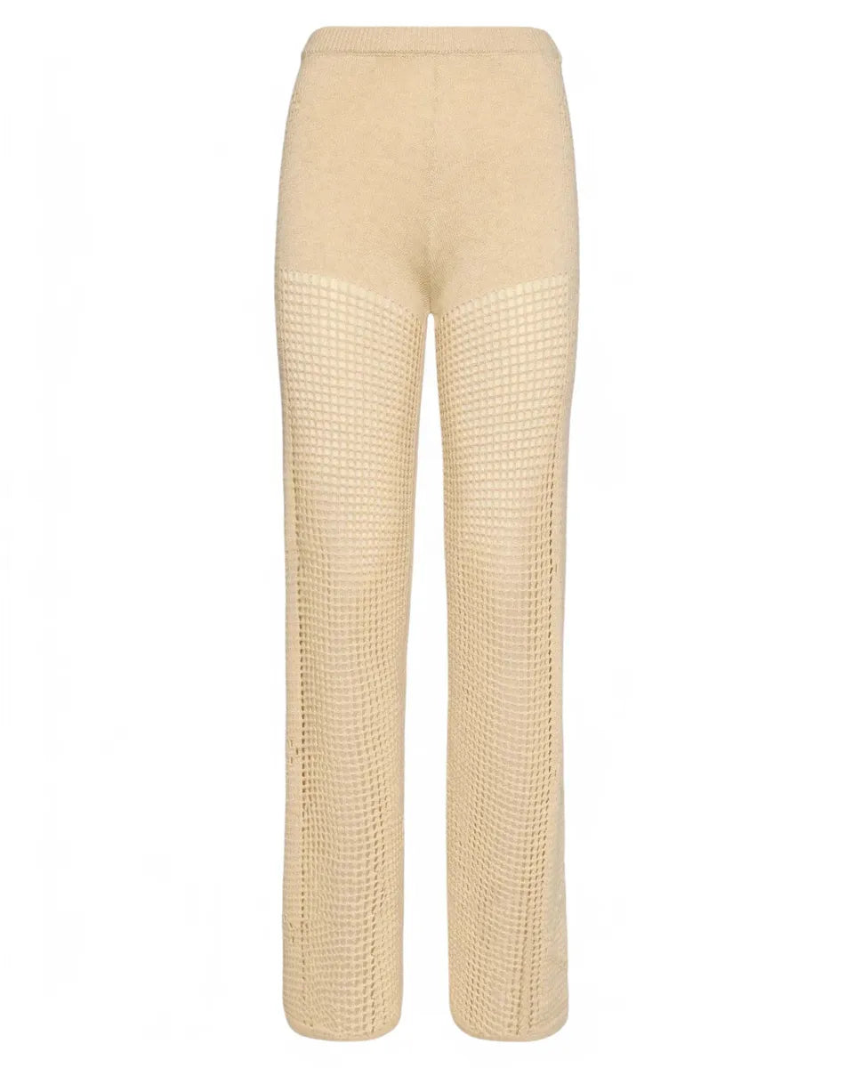 Pantaloni Flare Alva in Maglia Crochet-Mc2 Saint Barth-Pantaloni-Vittorio Citro Boutique