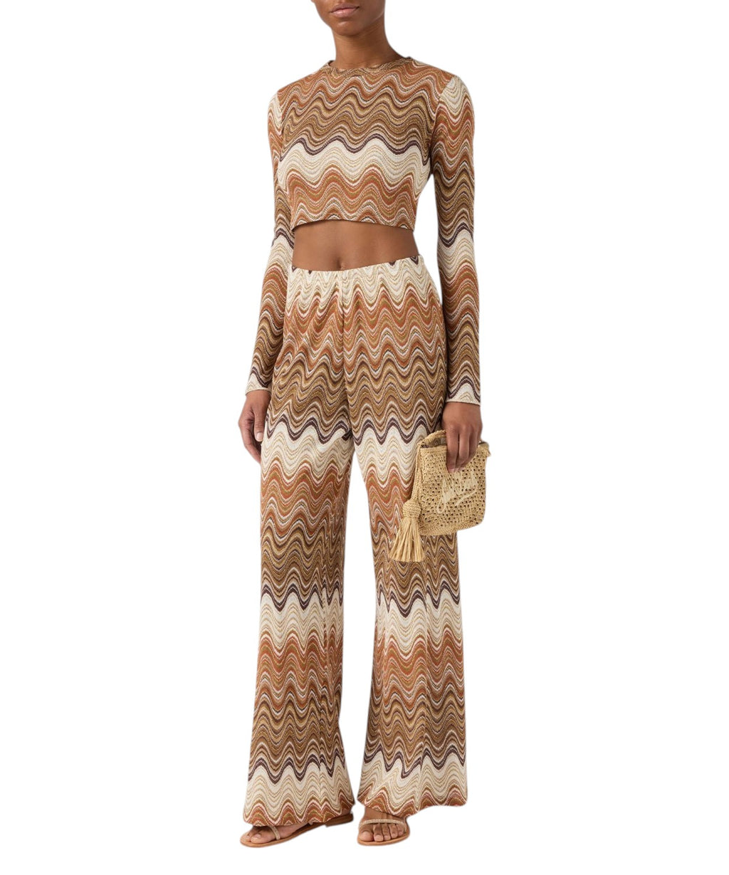 Pantalon long Amalia en maille raschel