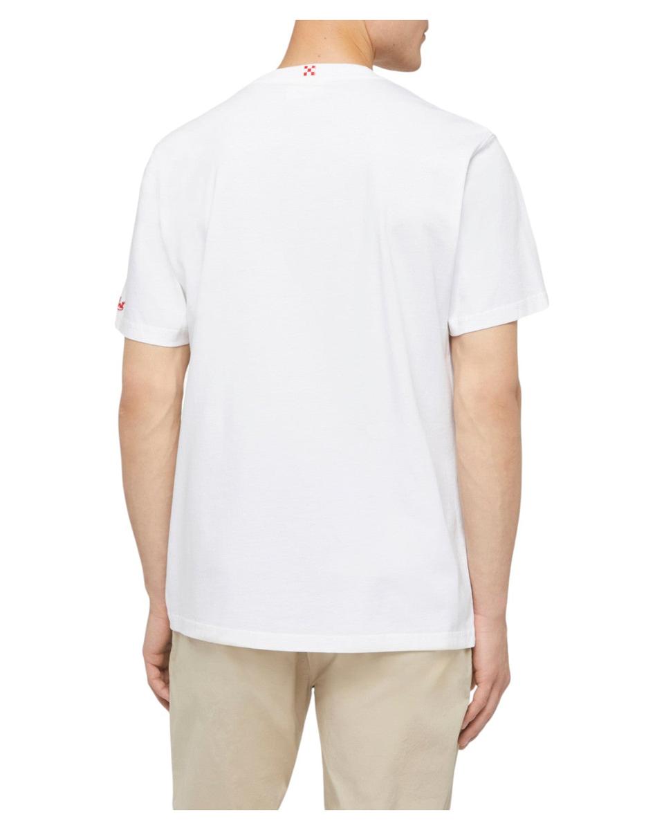 T-shirt Austin in Cotone Bianco con Ricamo Golden Hour-Mc2 Saint Barth-T-shirt-Vittorio Citro Boutique