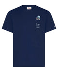 T-shirt Austin blu navy con ricamo e stampa orologio-Mc2 Saint Barth-T-shirt-Vittorio Citro Boutique