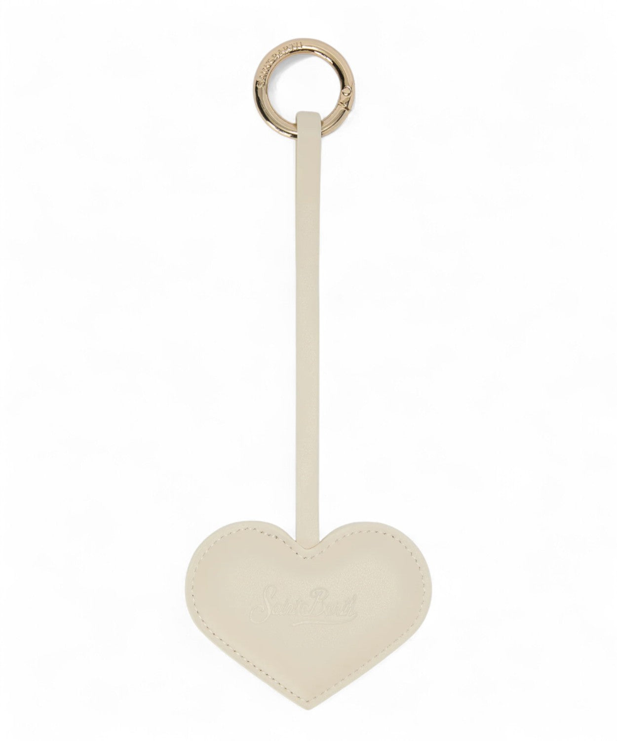 Bag Charm a cuore in pelle con logo-Mc2 Saint Barth-Portachiavi-Vittorio Citro Boutique