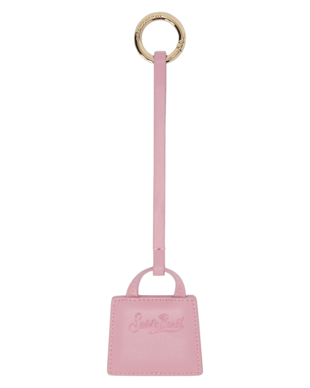 Porte-clés en cuir rose de MC2 Saint Barth