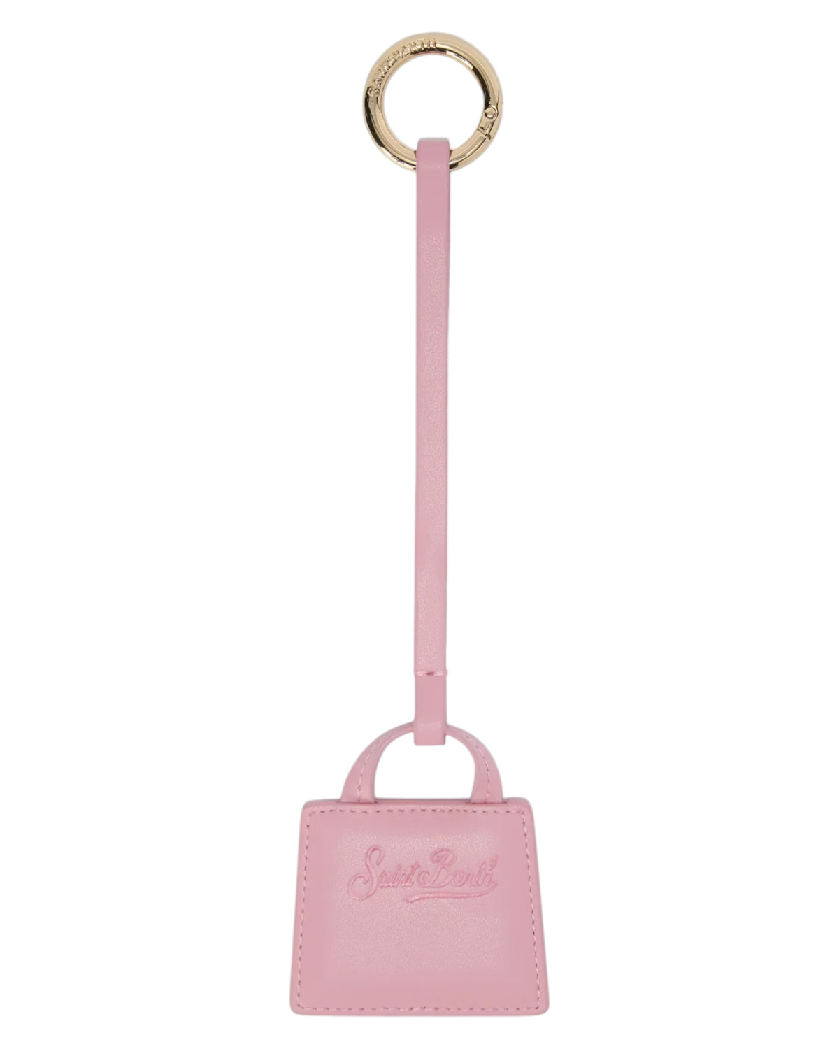 Porte-clés en cuir rose de MC2 Saint Barth