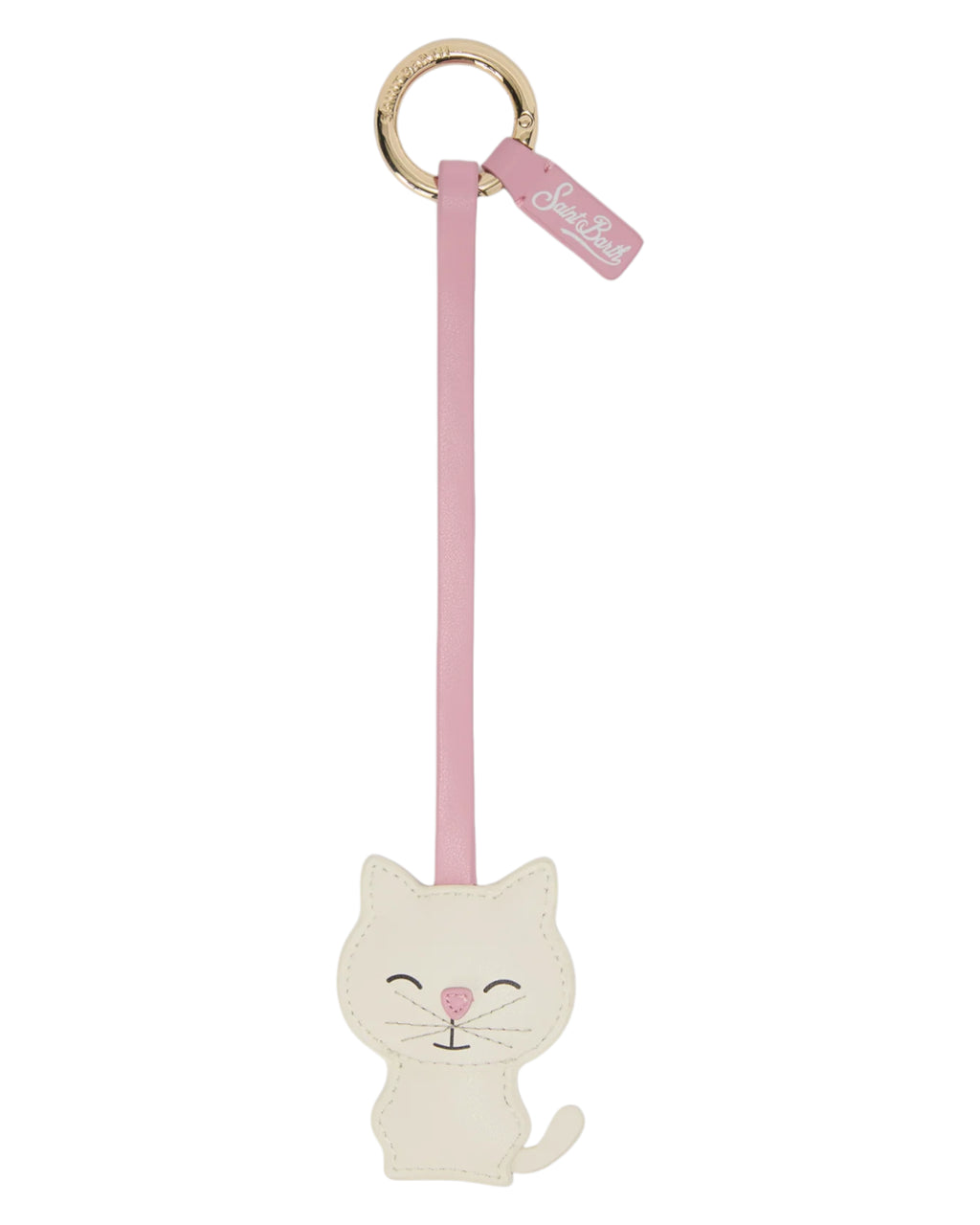 Charm de sac Gatto en cuir blanc pour sacs et accessoires