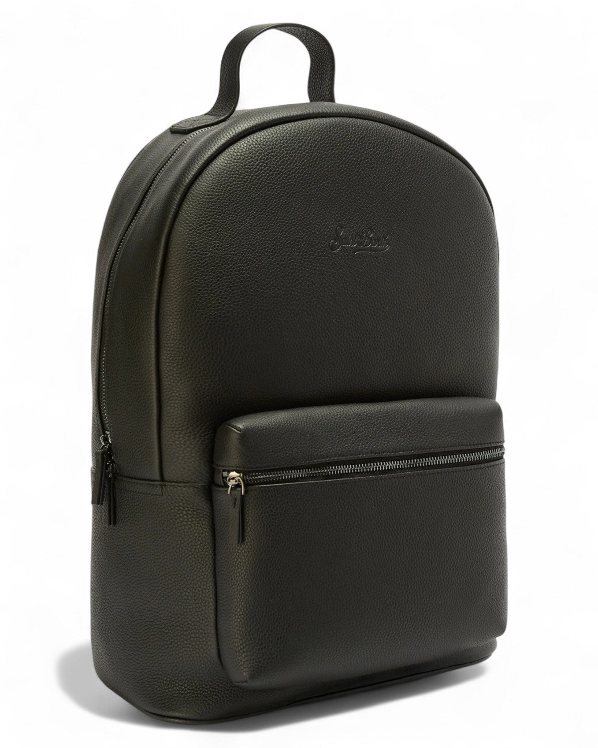 Backpack in pelle grain con logo-Mc2 Saint Barth-Zaini-Vittorio Citro Boutique