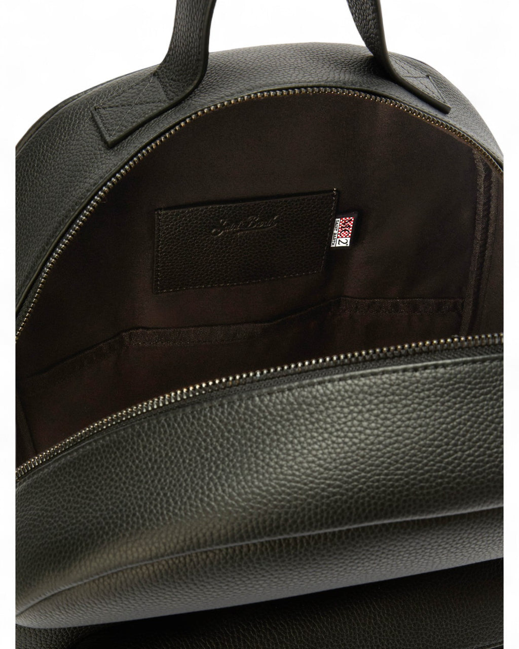 Backpack in pelle grain con logo-Mc2 Saint Barth-Zaini-Vittorio Citro Boutique