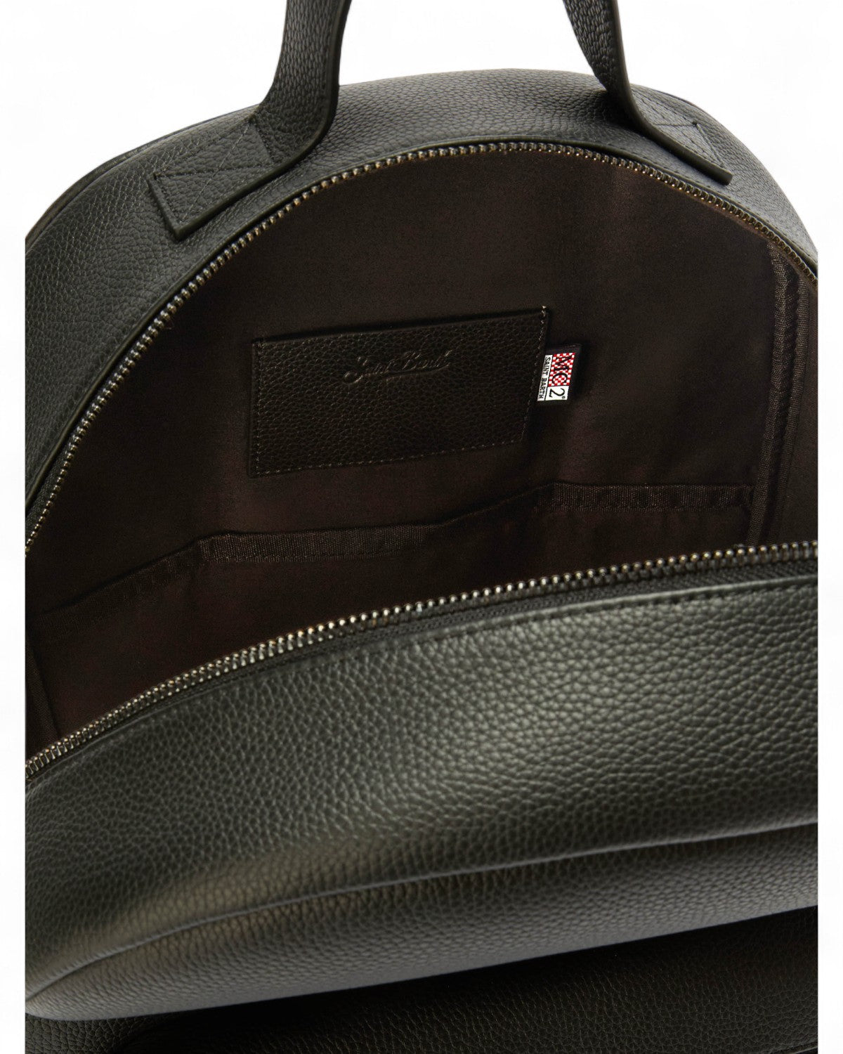 Backpack in pelle grain con logo-Mc2 Saint Barth-Zaini-Vittorio Citro Boutique