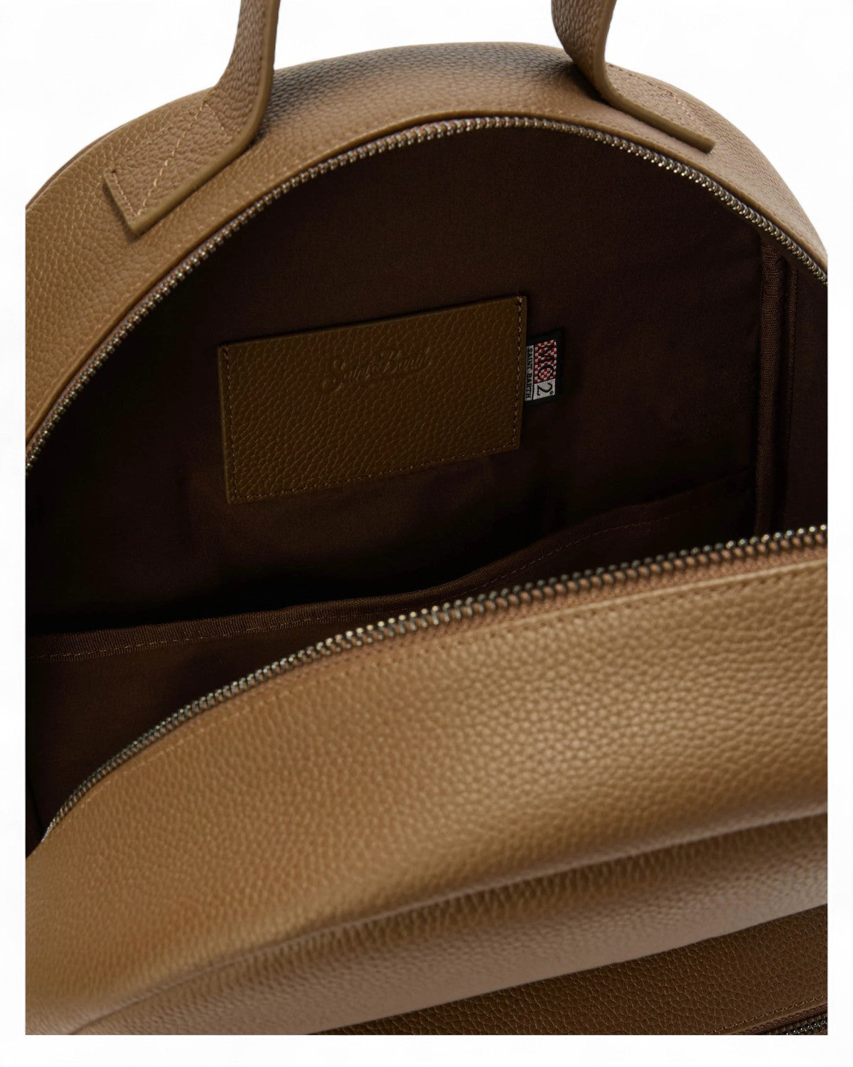 Backpack in pelle grain con logo-Mc2 Saint Barth-Zaini-Vittorio Citro Boutique