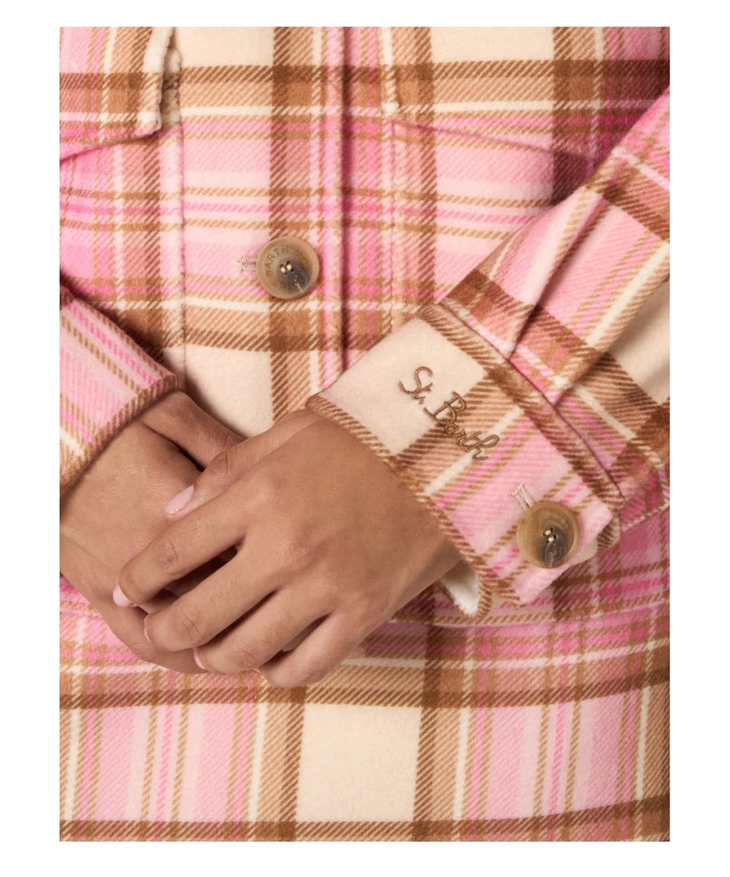 Camicia Corta Bonnibell con Stampa Tartan Rosa-Mc2 Saint Barth-Camicie-Vittorio Citro Boutique