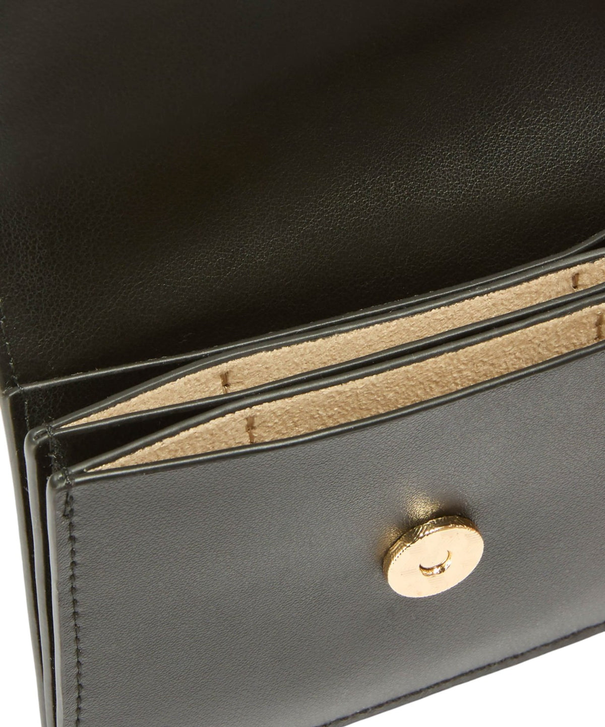 Porte-cartes MC2 Saint Barth noir en cuir lisse avec logo